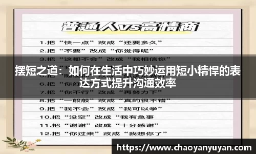 摆短之道：如何在生活中巧妙运用短小精悍的表达方式提升沟通效率